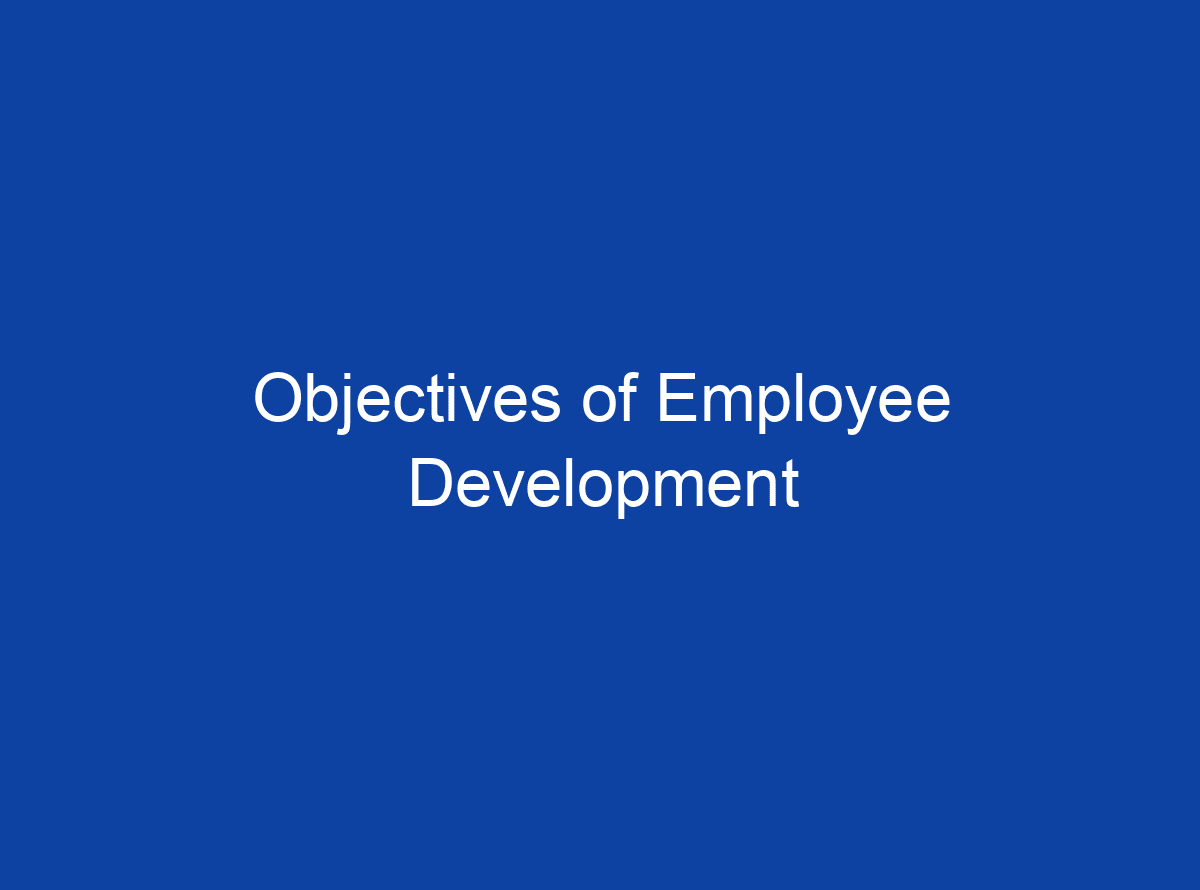 what-are-the-objectives-of-employee-development